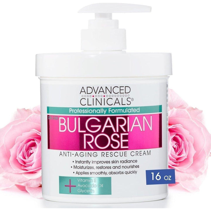 Advanced Clinicals Bulgarian Rose Anti-Aging Rescue Cream - 473g Advanced Clinicals
