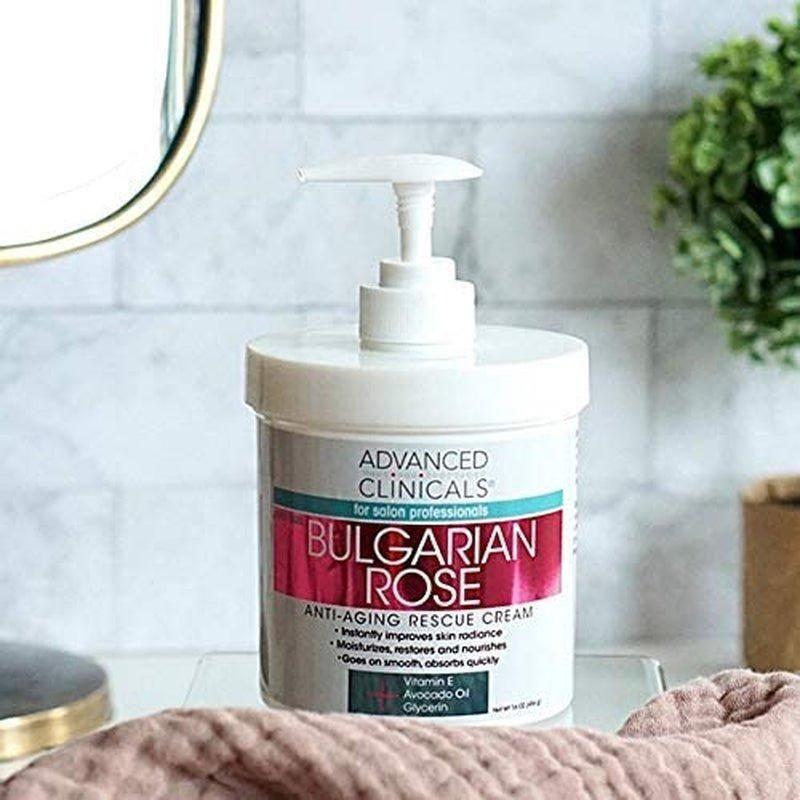 Advanced Clinicals Bulgarian Rose Anti-Aging Rescue Cream - 473g Advanced Clinicals
