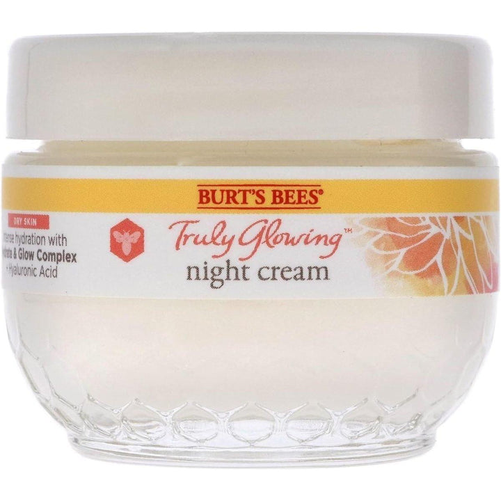 Burt's Bees Truly Glowing Night Cream 60ml | Hydrating & Radiance-Boosting Night Moisturiser
