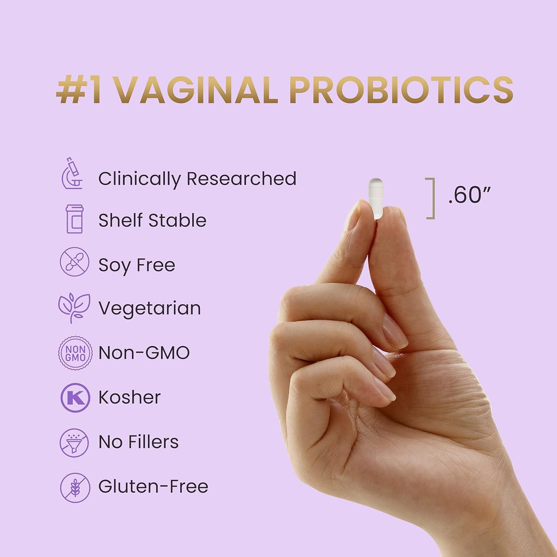 HPD Rx Pro-Fem #1 Vaginal Health Probiotic 30 Capsules | Clinically Proven Support for pH Balance, Yeast & UTI Relief