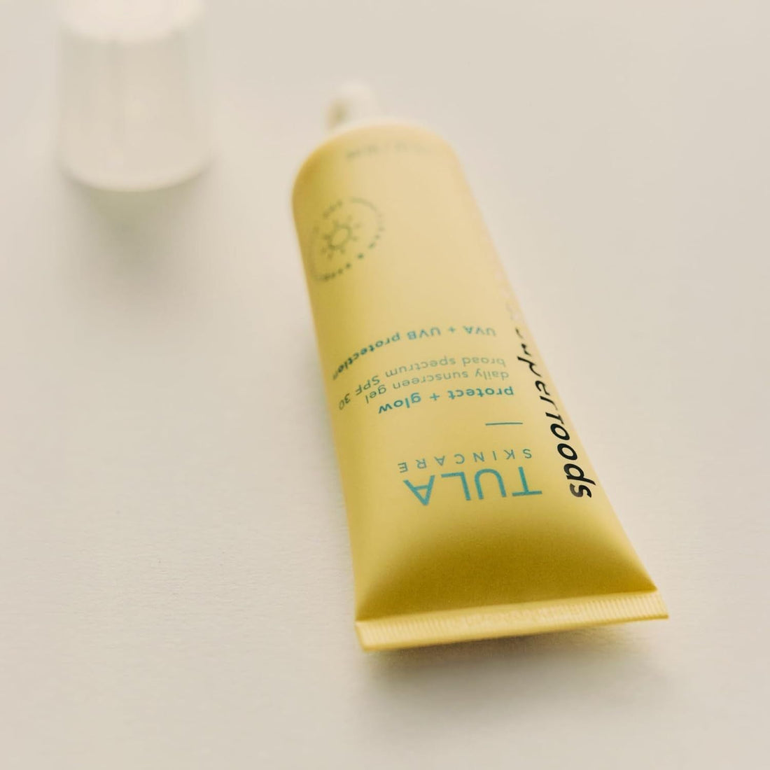 TULA SKINCARE Protect + Glow Daily Sunscreen Gel Broad Spectrum SPF 30 - 100ml | Invisible, Hydrating Sun Protection