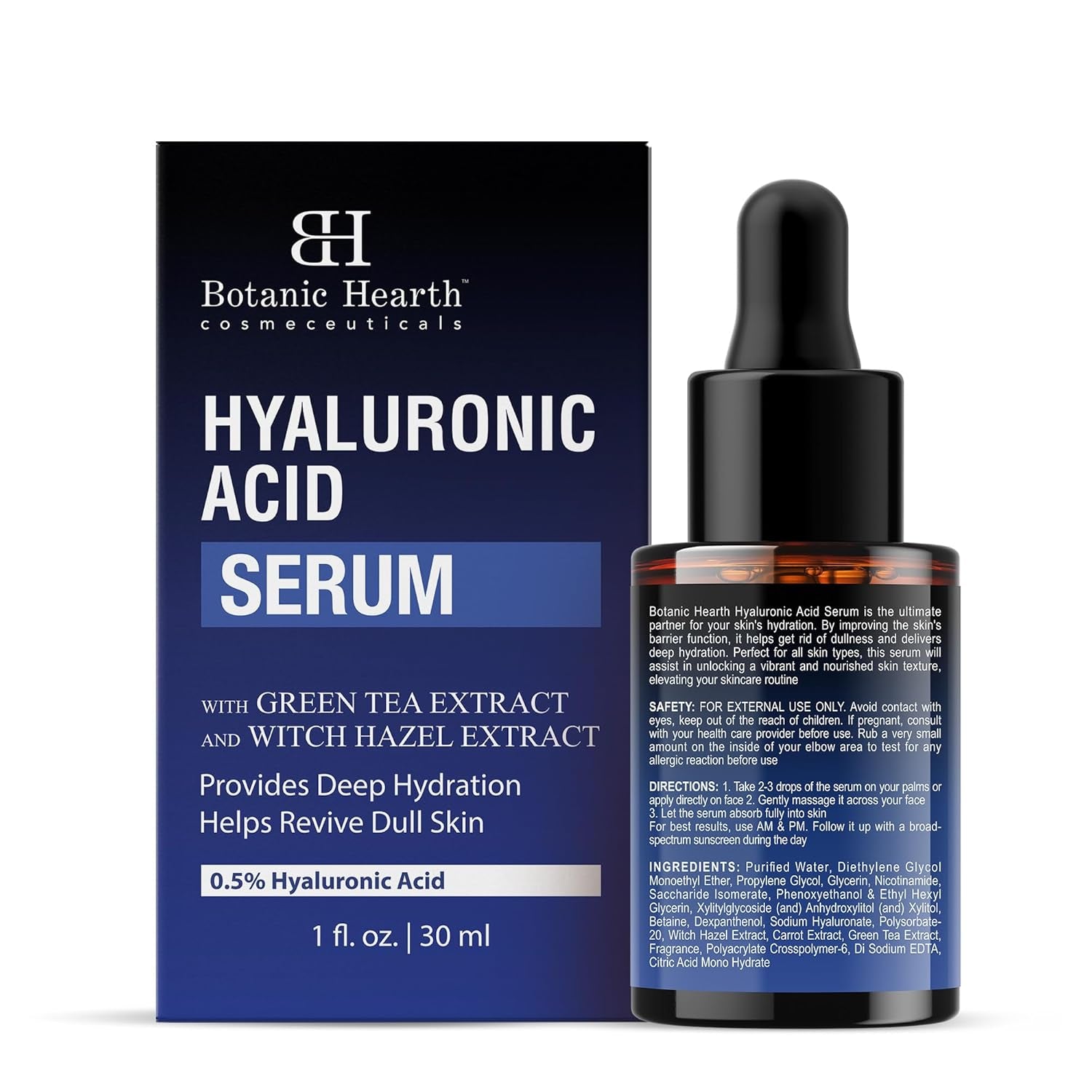 Botanic Hearth Hyaluronic Acid Serum ¨C 30ml | Deep Hydration & Plumping for Smooth, Youthful Skin