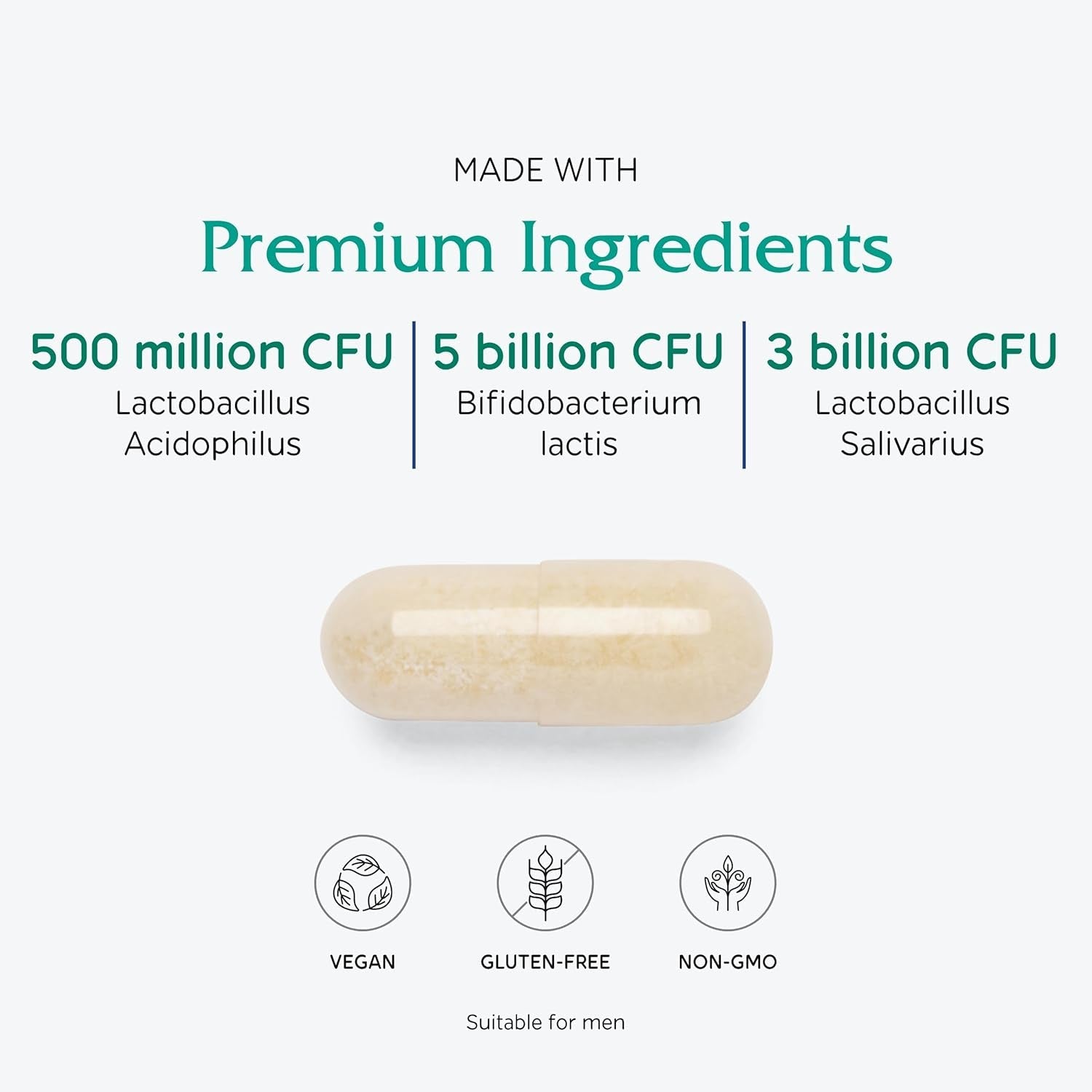 Vitanica Flora Symmetry 60 Capsules | Multi-Species Probiotic for Digestive & Gut Health