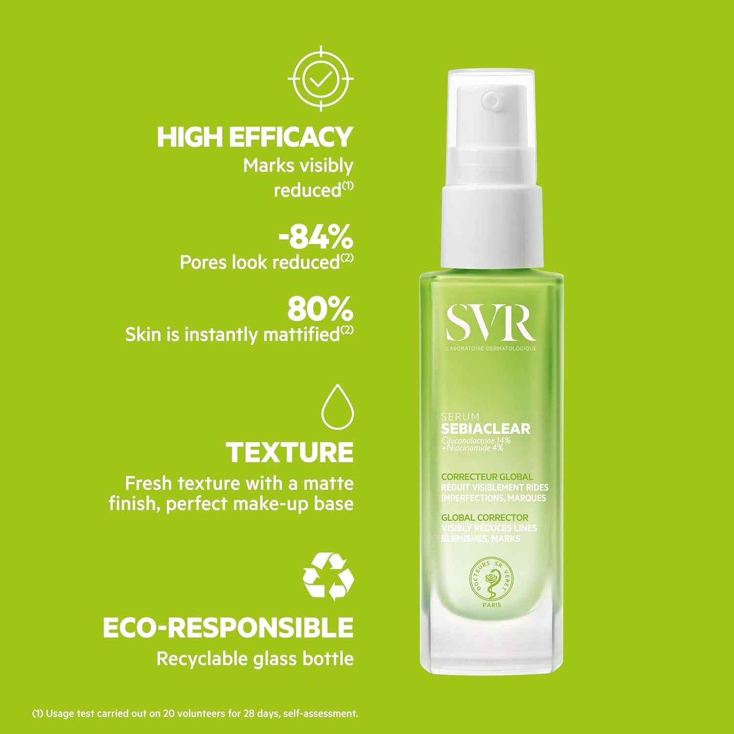 SVR Sebiaclear Serum 30ml | Anti-Blemish & Anti-Aging Serum for Oily & Acne-Prone Skin