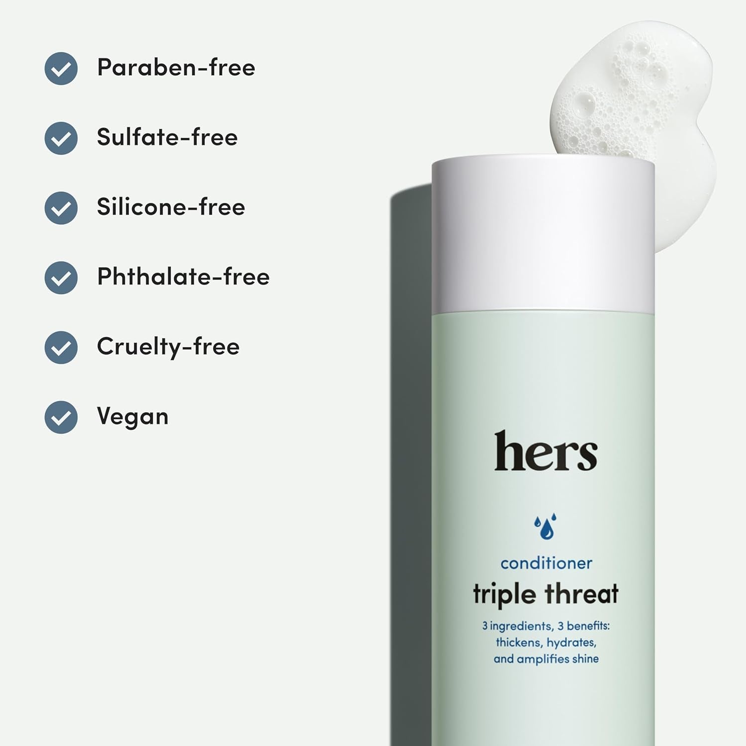 Hers Triple Threat Conditioner 2-Pack: Weightless Daily Conditioner for Fine & Thinning Hair
