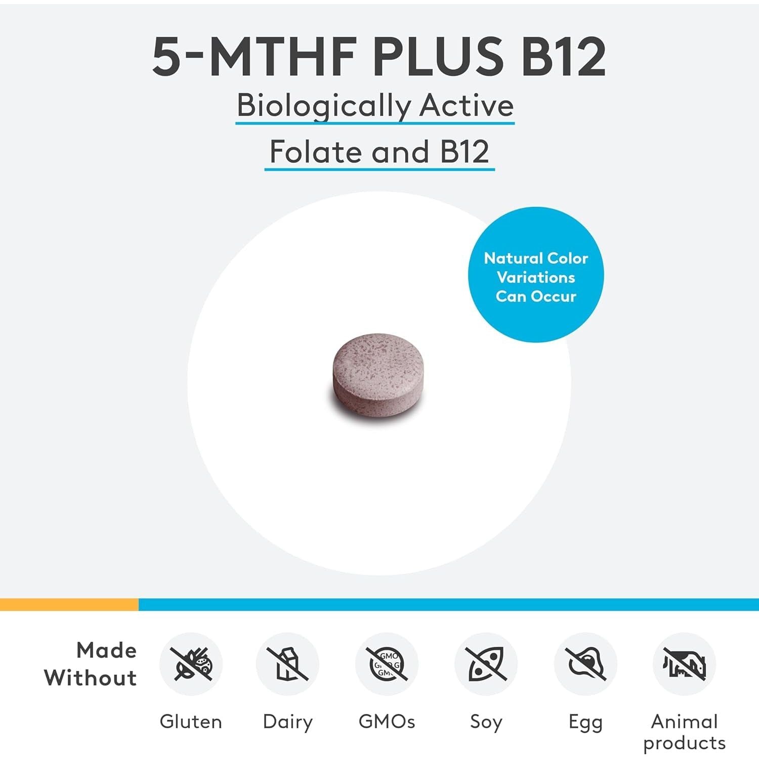 XYMOGEN 5-MTHF Plus B12 60 Quick-Dissolve Tablets The Advanced Methylation Support for Brain, Nerve & Cellular Health