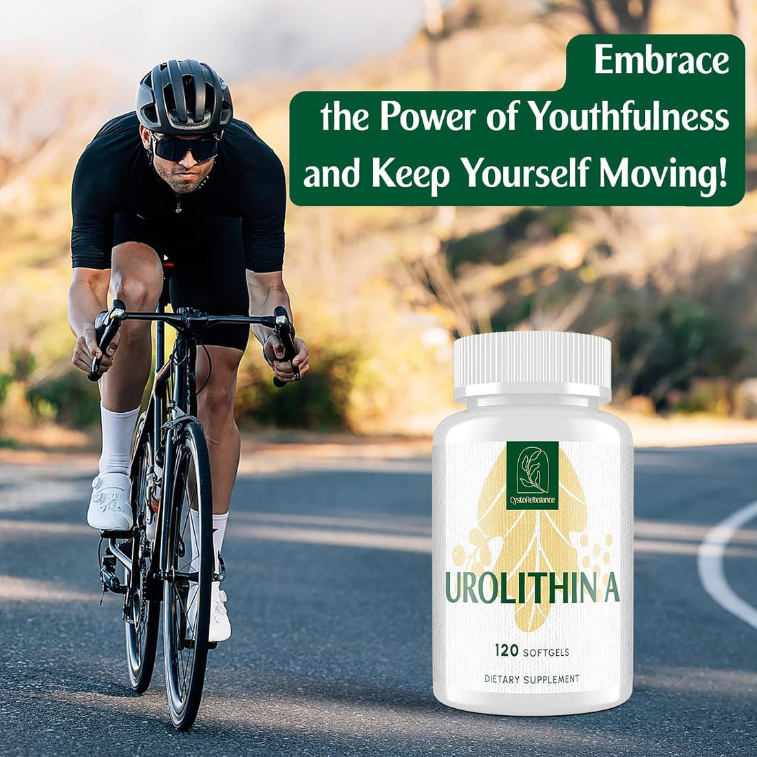 CystoRebalance Urolithin A - 120 Softgels | 2000mg High-Absorption Cellular Health Supplement
