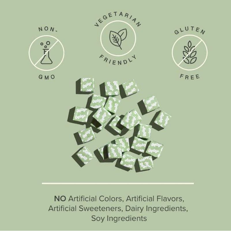 Chewsy Peaceful Sleep Chews - Midnight Mint, 30 Chews | Fast-Acting Melatonin Sleep Aid with L-Theanine & Botanicals