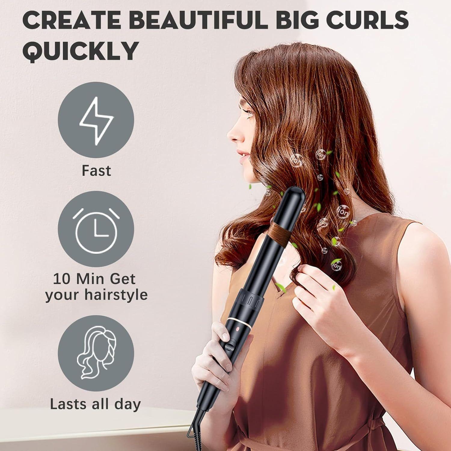 6-in-1 Curling Wand Set | Tourmaline Ceramic Hair Curler with Interchangeable Barrels