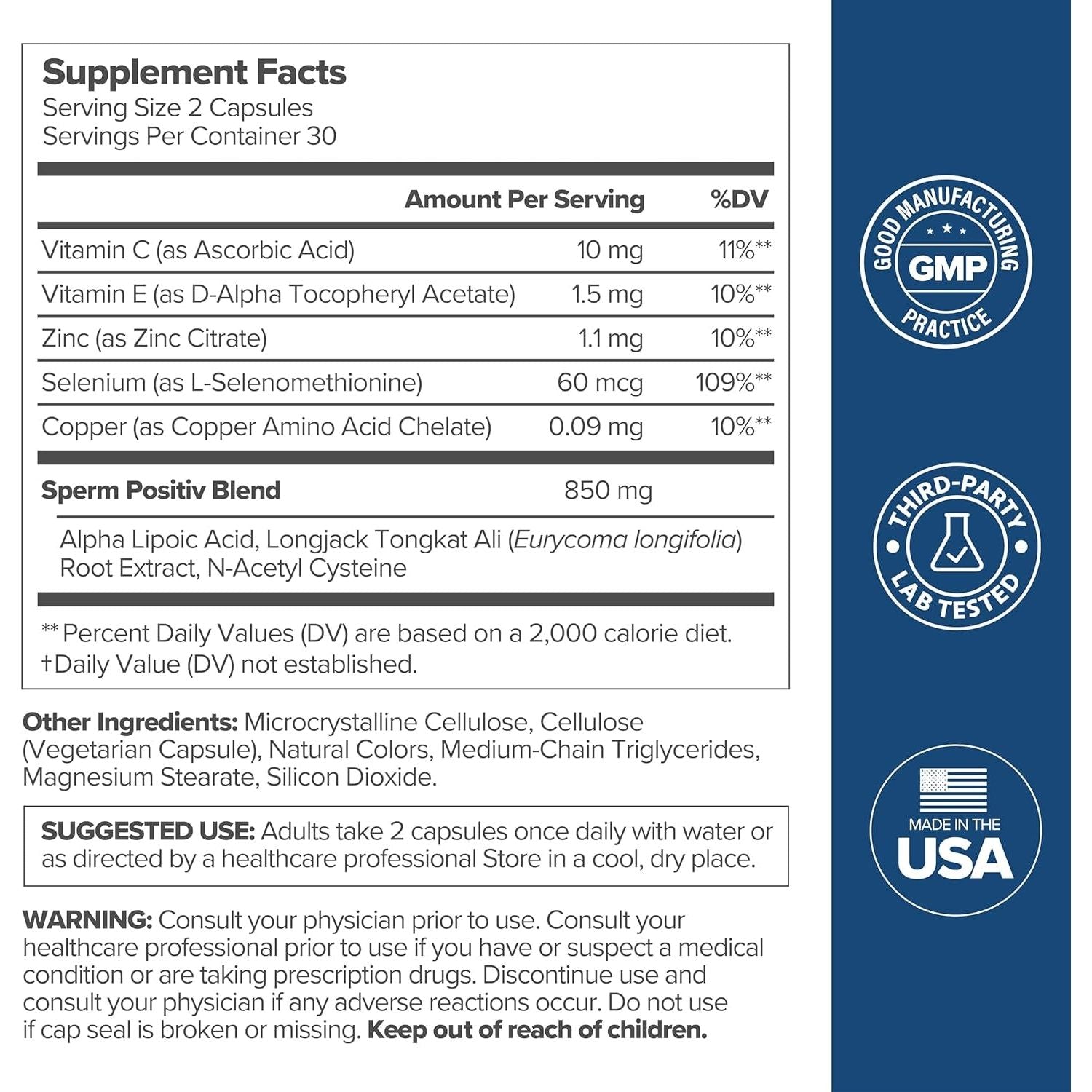 O Positiv Preggo Sperm Health Capsules for Men 60 Vegan Capsules The OBGYN-Formulated Fertility Boost for Optimal Sperm Health