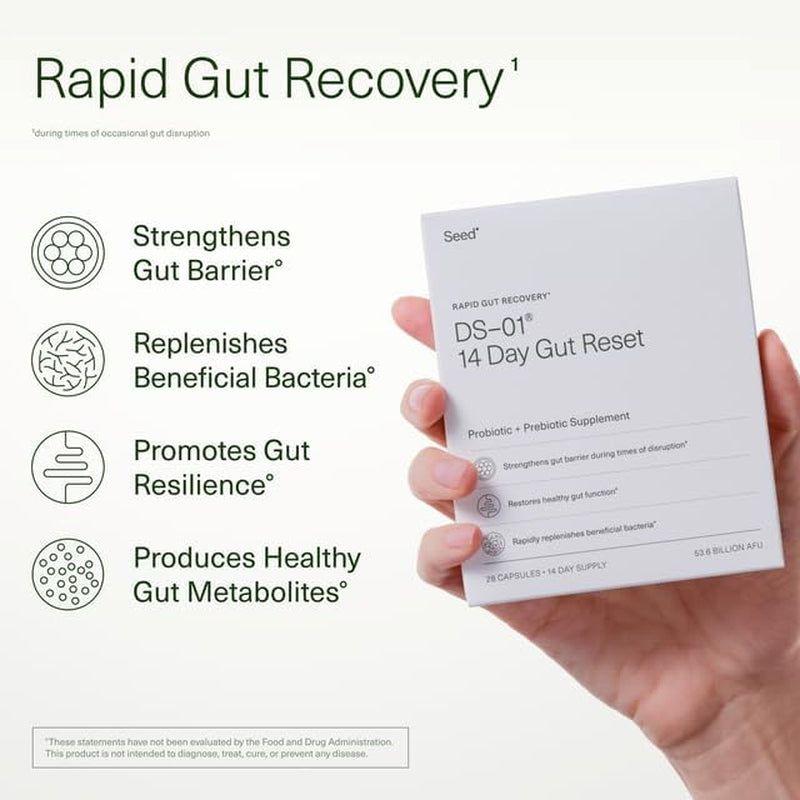 Seed DS-01? 14-Day Gut Reset - 28 Capsules | Rapid Gut Relief & Microbiome Support