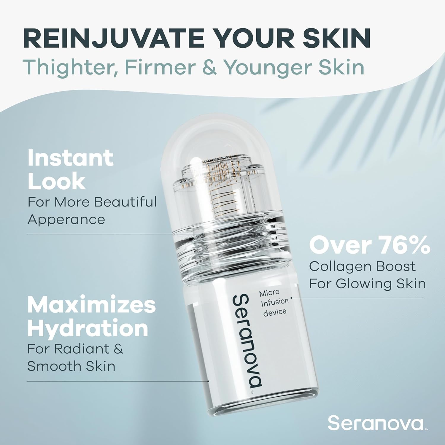 Seranova MicroNeedling Infusion Kit – 3-Month Supply | At-Home Collagen Boosting & Skin Rejuvenation System