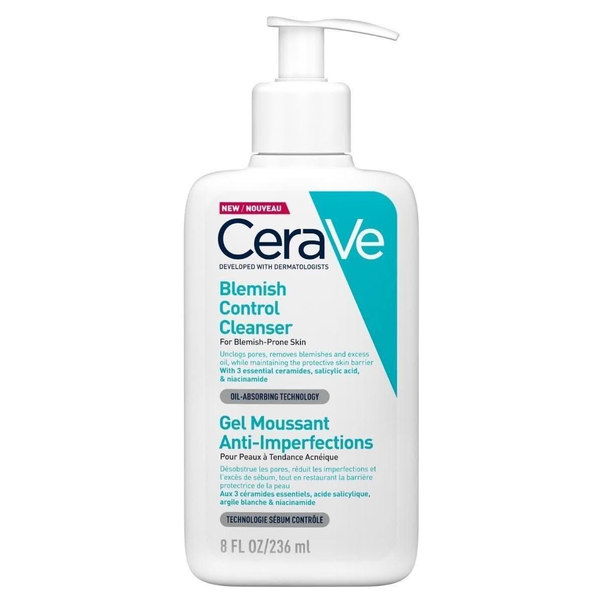 CeraVe Blemish Control Cleanser 236ml | Clarify & rebalance acne-prone skin! The daily foaming wash with 2% Salicylic Acid that cleanses deep without stripping your barrier