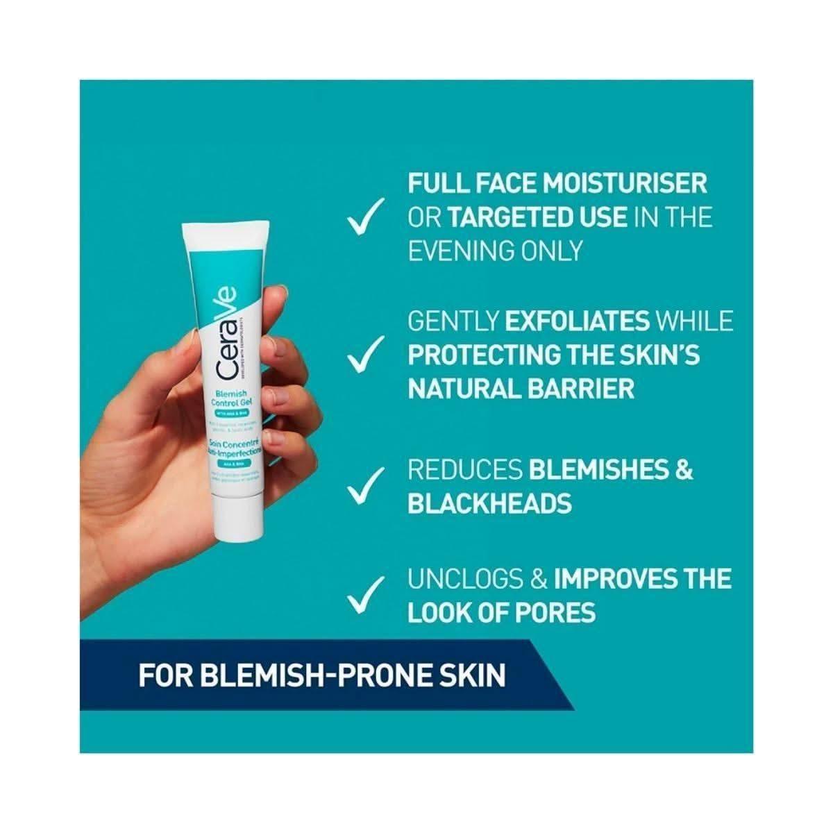 CeraVe Blemish Control Gel | Targeted Acne Treatment with 2% Salicylic Acid & AHAs