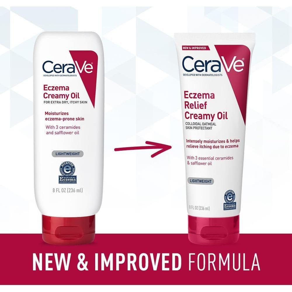 CeraVe Eczema Relief Creamy Oil | Soothing Hydration for Dry, Itchy Skin