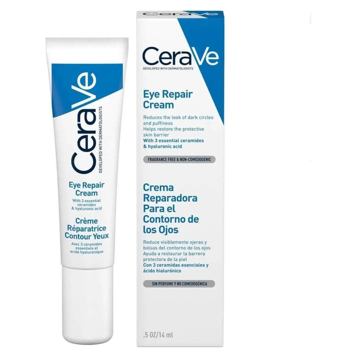 CeraVe Eye Repair Cream ¨C 14ml | Brightening &amp; Hydrating Care for Dark Circles and Puffiness
