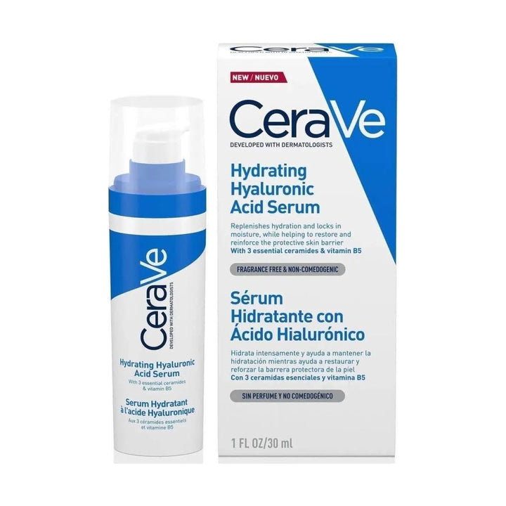 CeraVe Hydrating Hyaluronic Acid Serum 30ml | Deep Hydration for Smooth, Plump Skin Quench your skin’s thirst with dermatologist-developed hydration that lasts all day!