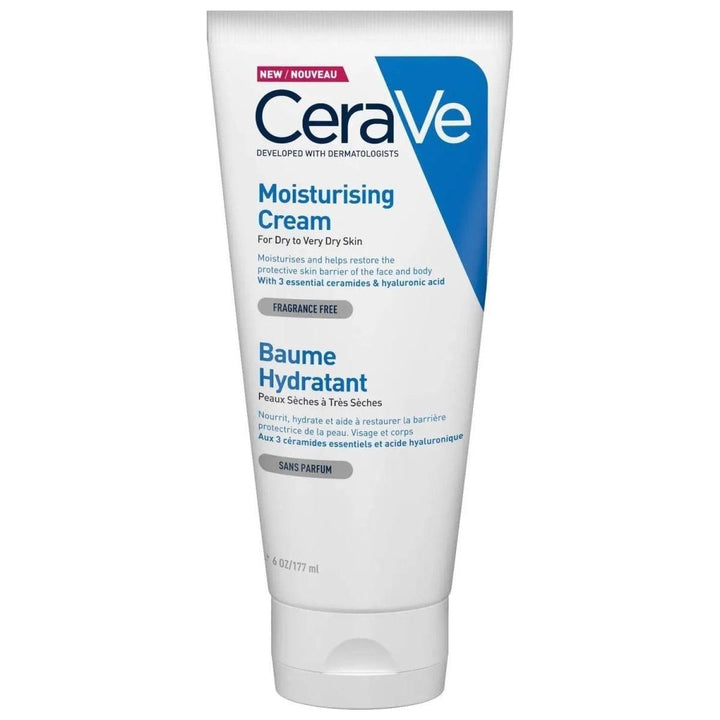 CeraVe Moisturising Cream 177ml | The dermatologist-loved solution for intense, 24-hour hydration. Your skin's daily shield against dryness.