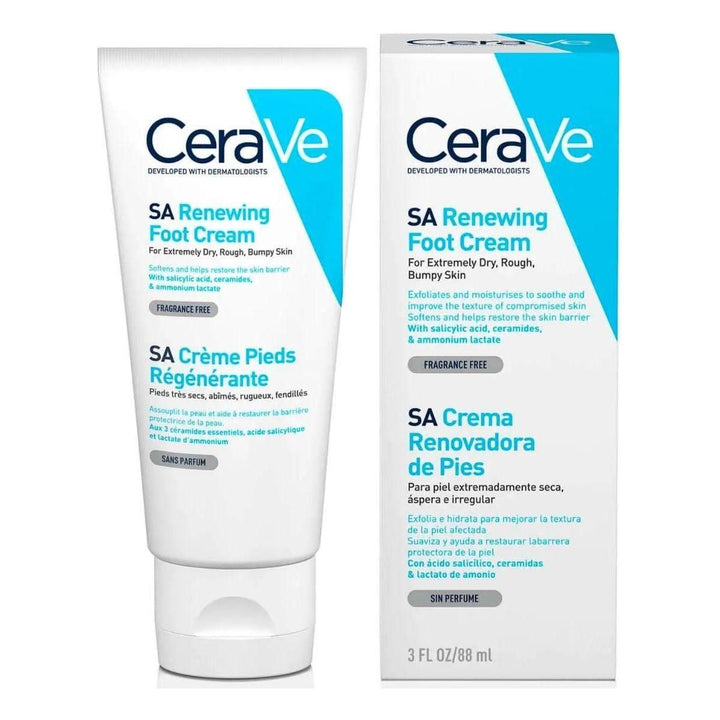 CeraVe SA Renewing Foot Cream | Exfoliating &amp; Hydrating Relief for Rough, Dry Feet