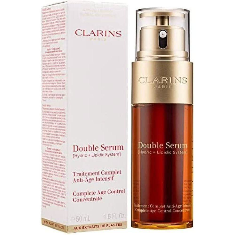 Clarins Double Serum Complete Age Control Concentrate | Target Wrinkles, Firm Skin & Restore Radiance
