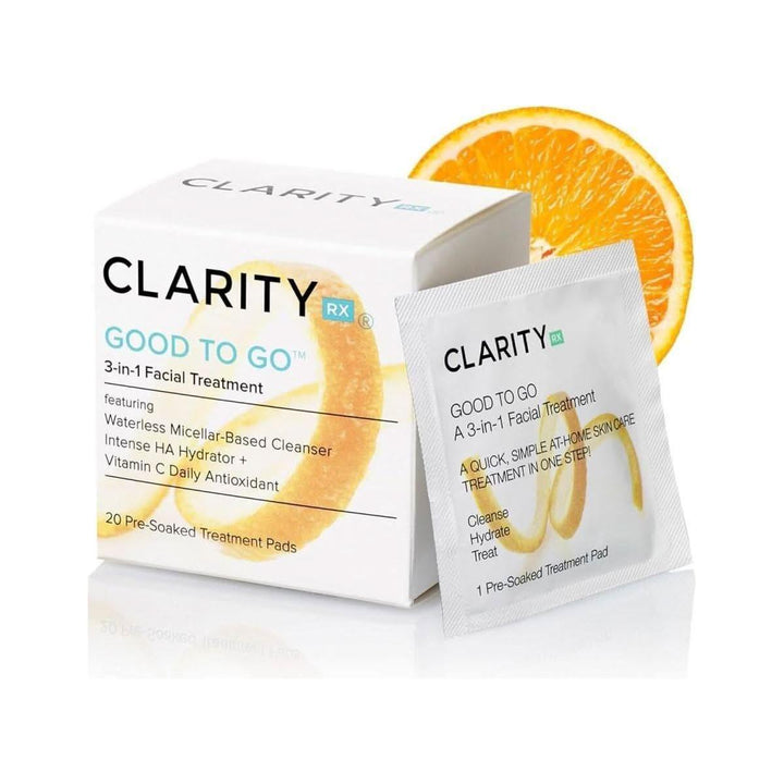 ClarityRx Good To Go? 3-in-1 Facial Treatment Pads 20 Ct | Cleanse, Hydrate & Protect