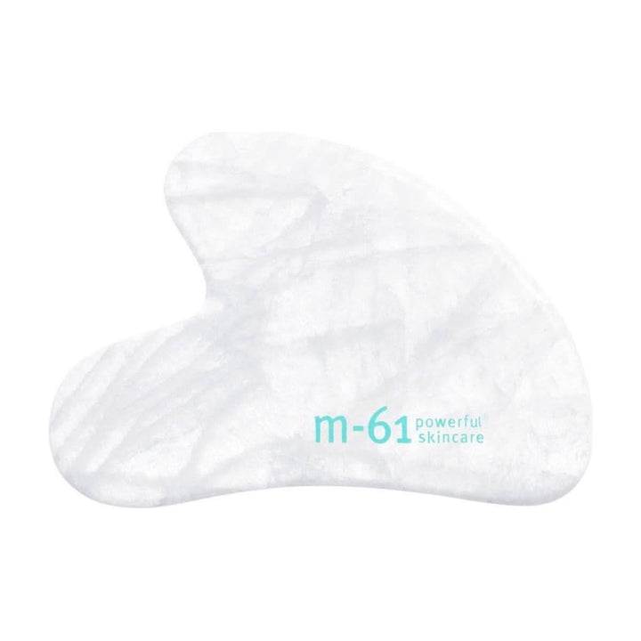M-61 Clear Quartz Gua Sha | Natural Facial Massage Tool for Detox, Glow & Lymphatic Drainage