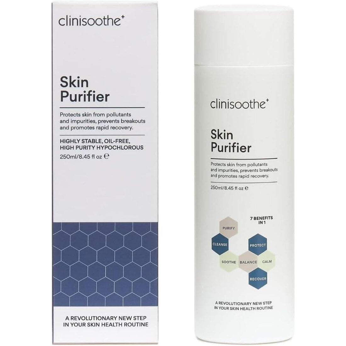 Clinisoothe+ Skin Purifier 250ml | Pour Bottle Multi-Use Skin Protection & Purification with Hypochlorous Technology