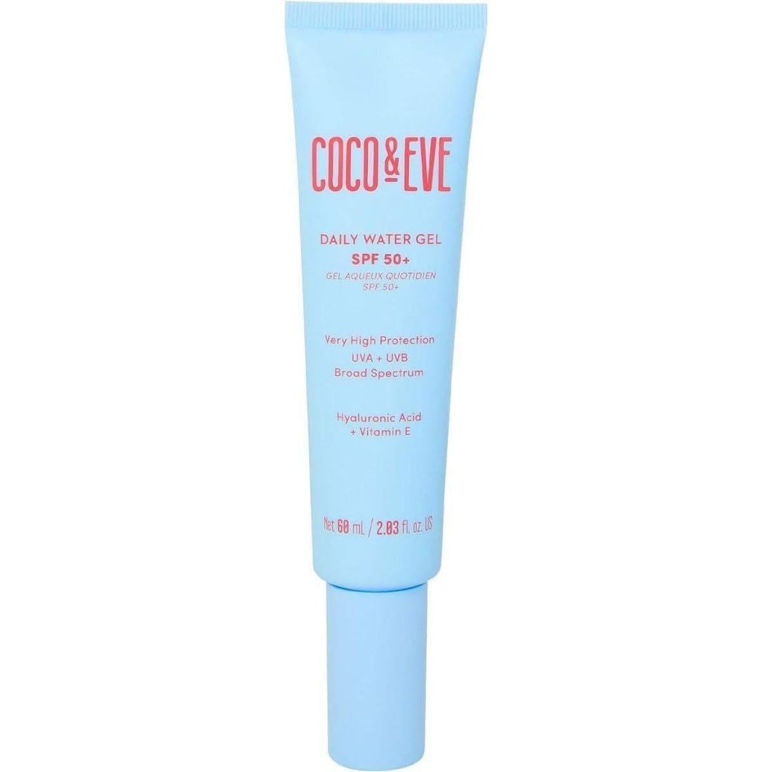 Coco & Eve Daily Watergel SPF 50+ 60ml | Hydrating Sunscreen with UVA/UVB Protection