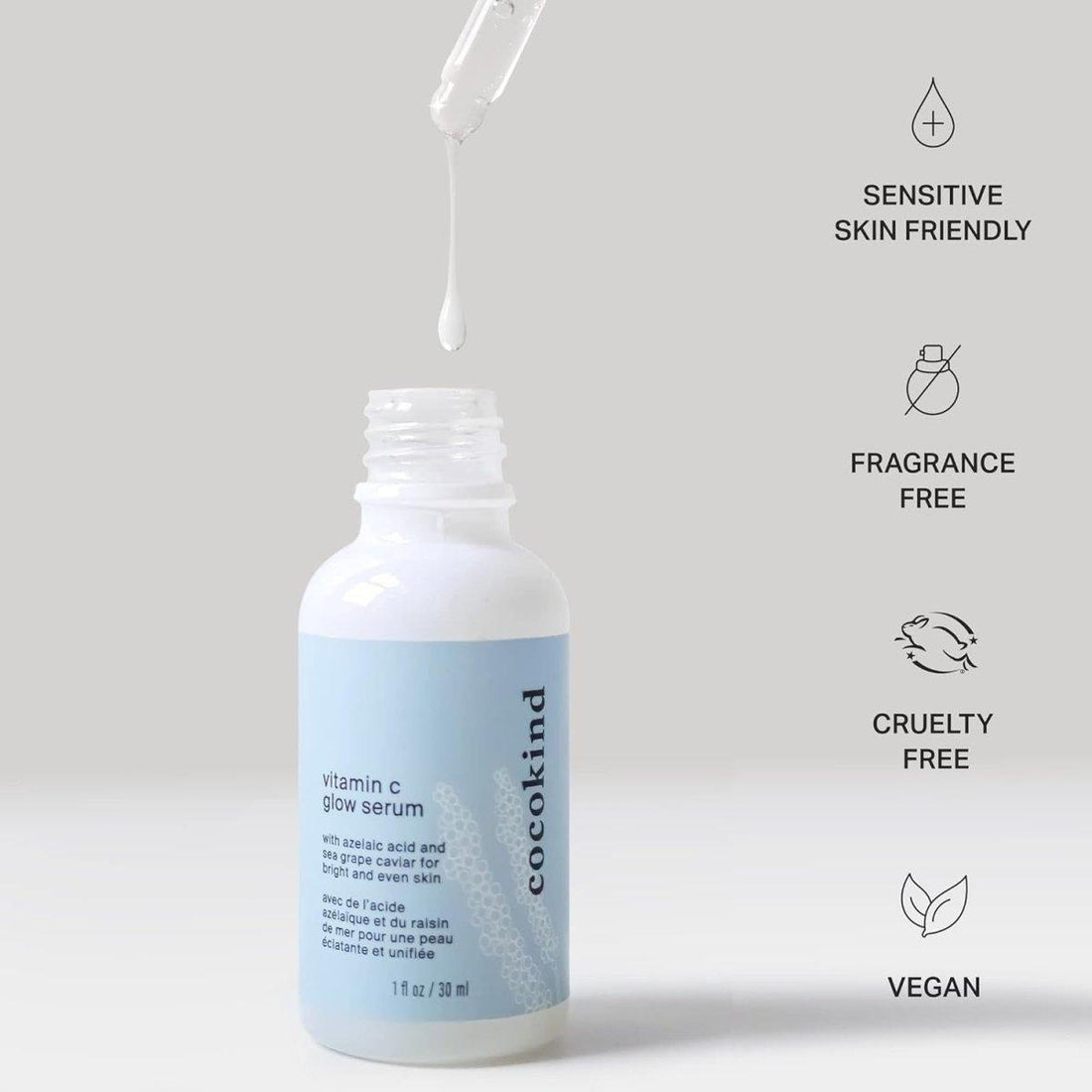 Cocokind Vitamin C Glow Serum 30ml | Hydration & Brightening Boost Cocokind