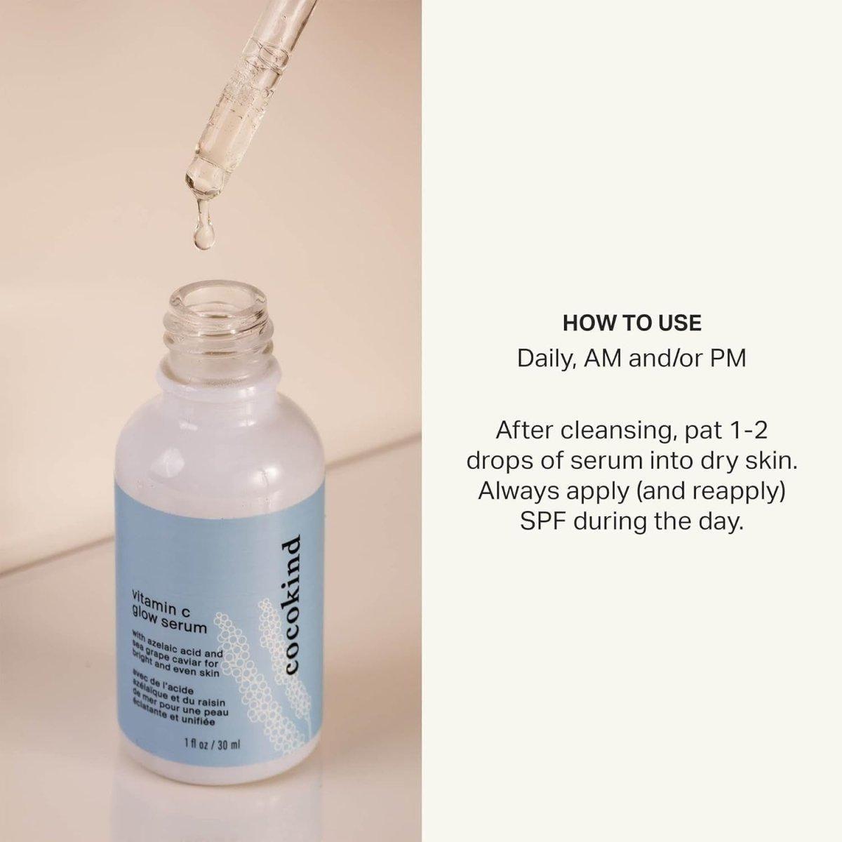 Cocokind Vitamin C Glow Serum 30ml | Hydration & Brightening Boost Cocokind