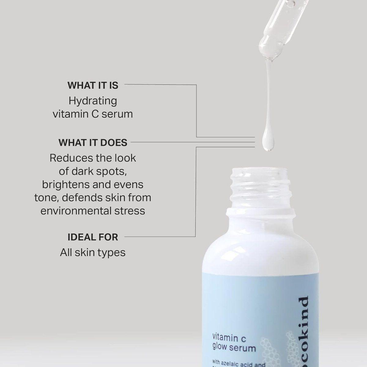 Cocokind Vitamin C Glow Serum 30ml | Hydration & Brightening Boost Cocokind