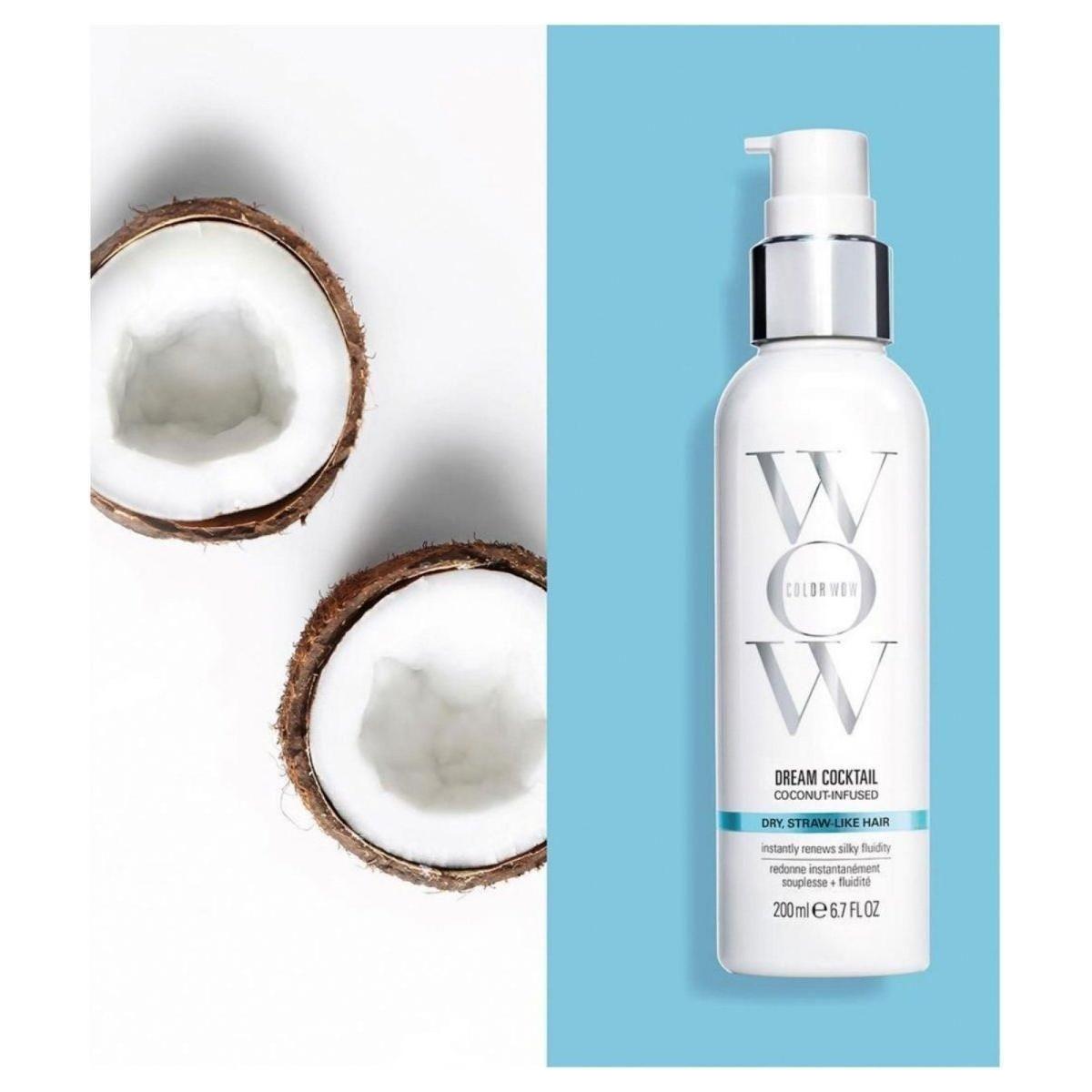 Color Wow Dream Cocktail Coconut-Infused | Heat-Activated Hydrating Leave-In Treatment