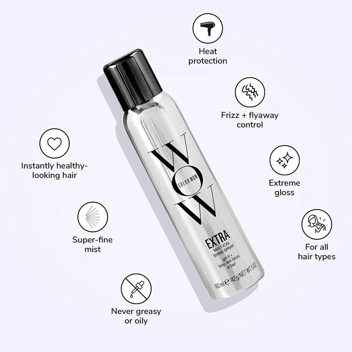 Color Wow Extra Mist-ical Shine Spray | UV-Reflecting Instant Shine Treatment