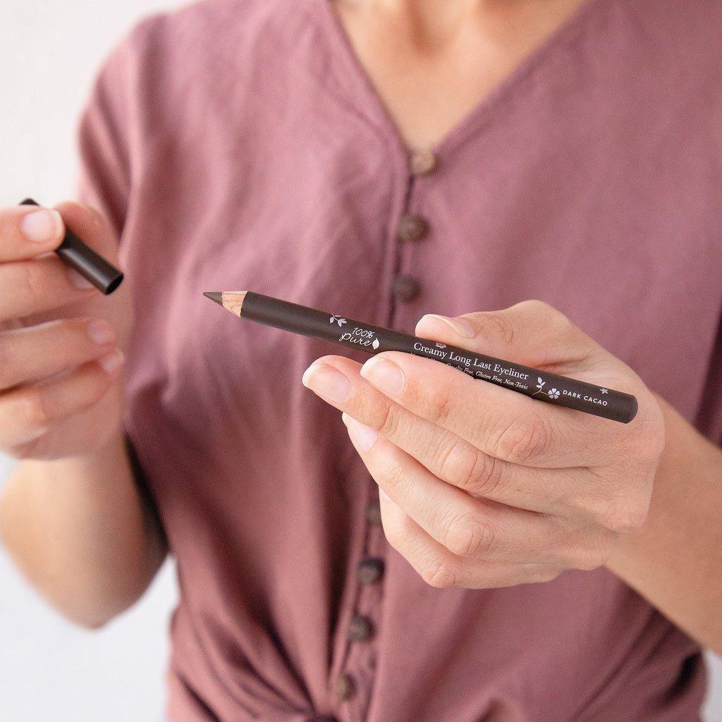 100% PURE Creamy Long Last Liner | Nourishing, Smudge-Resistant Eyeliner for All-Day Wear