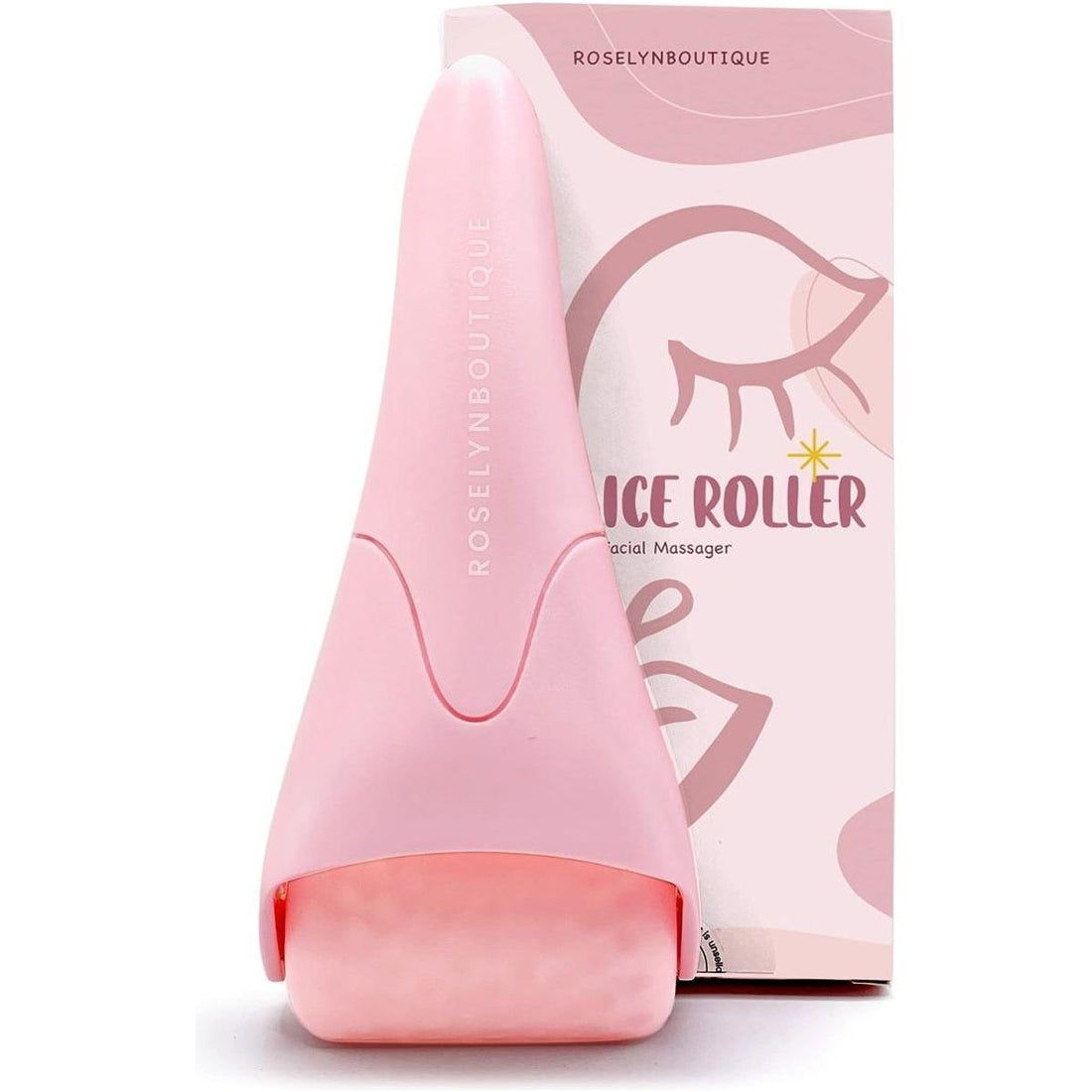 ROSELYNBOUTIQUE Cryotherapy Ice Roller Pink | Instant Cooling Relief for Radiant, Sculpted Skin