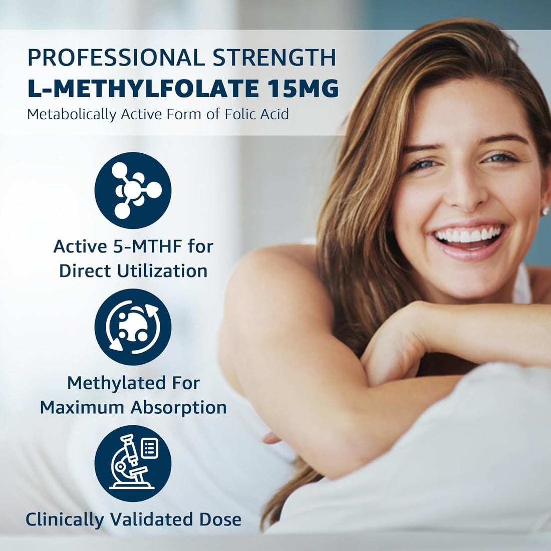 Nextdia L-Methylfolate 5-MTHF Gummies 60 Sugar-Free Vegan Gummies | Active Folate + Methylated B Vitamins for Energy, Mood & Focus