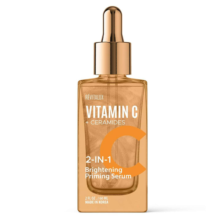 RevitaLux Vitamin C + Ceramides 2-in-1 Priming Serum – 60ml | The K-Beauty Powerhouse for Luminous, Plump & Protected Skin