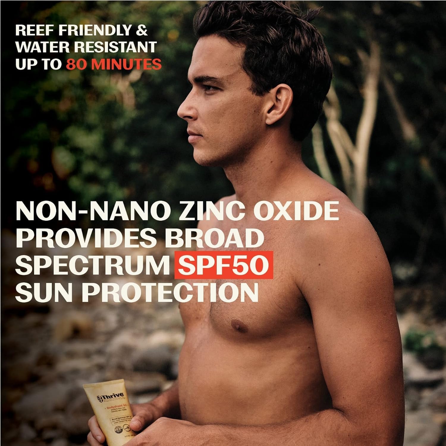 Thrive BodyShield SPF 50 Mineral Sunscreen 170g | Reef-Safe, Regenerative Plant-Powered Sun Protection