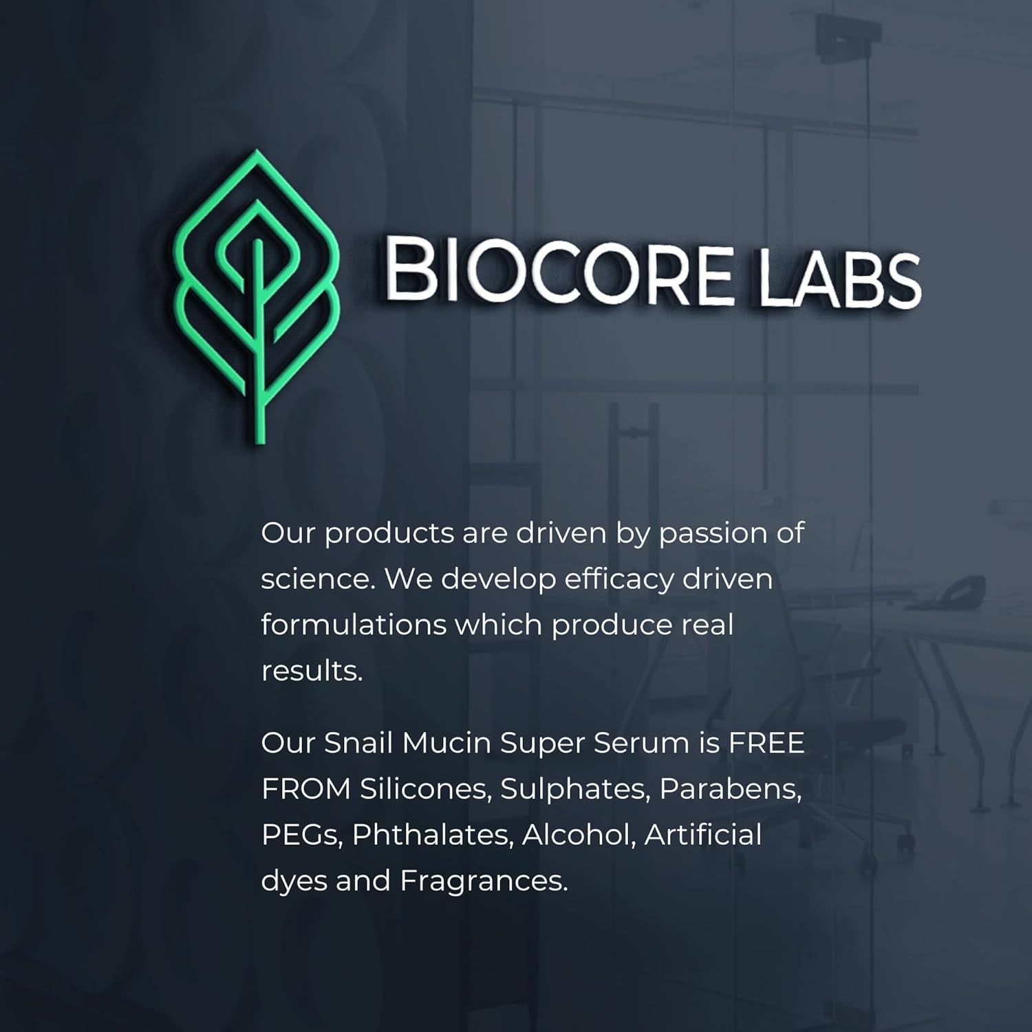 BIOCORE LABS 3-In-1 Snail Mucin Super Serum 100ml | Hydrates, Firms & Plumps with 80% Snail Filtrate, Peptides & Hyaluronic Acid