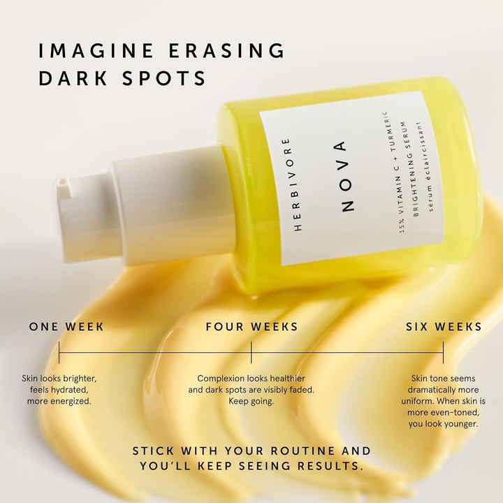 HERBIVORE Nova Brightening Serum – 30ml | Vitamin C + Turmeric for Radiant, Even-Toned Skin