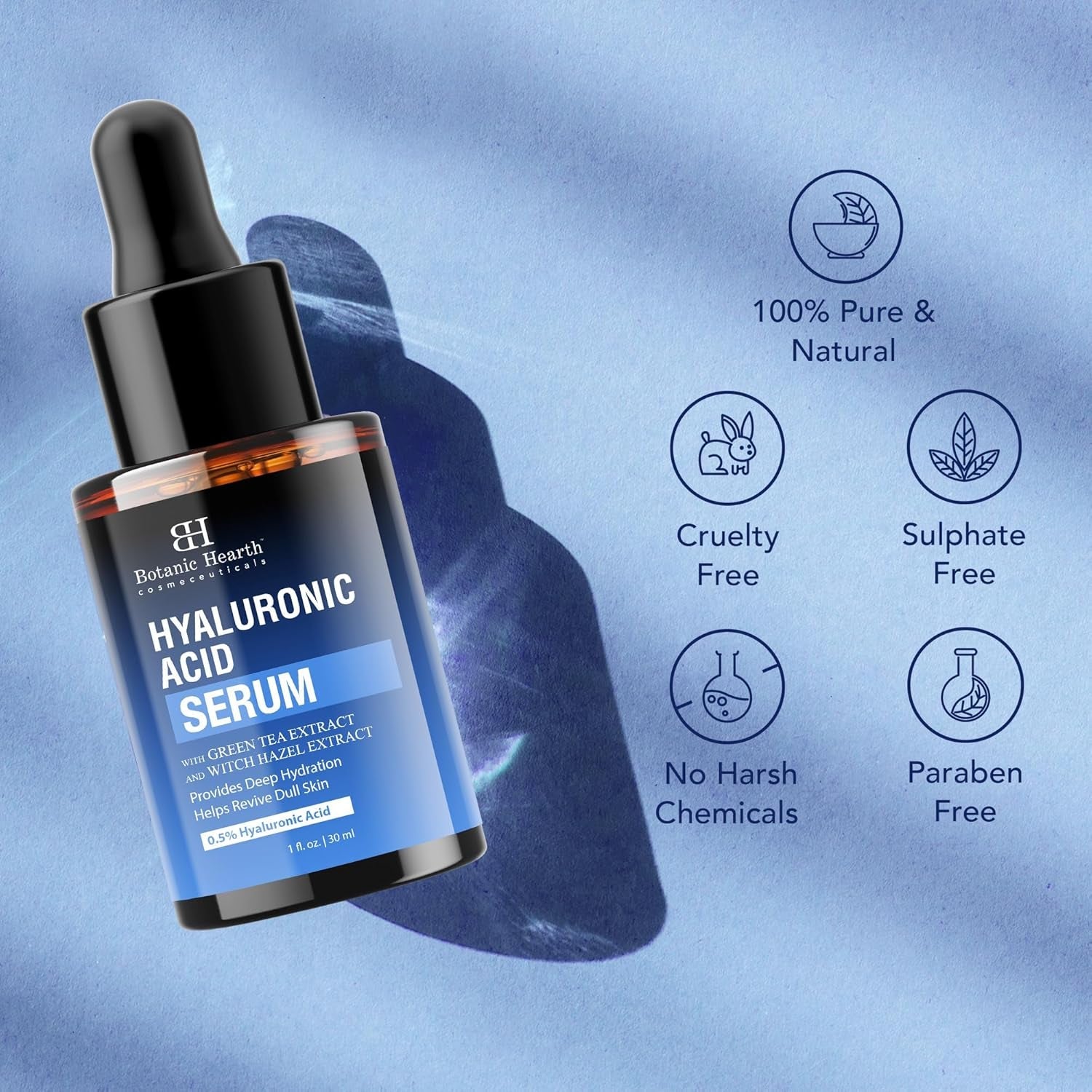Botanic Hearth Hyaluronic Acid Serum ¨C 30ml | Deep Hydration & Plumping for Smooth, Youthful Skin