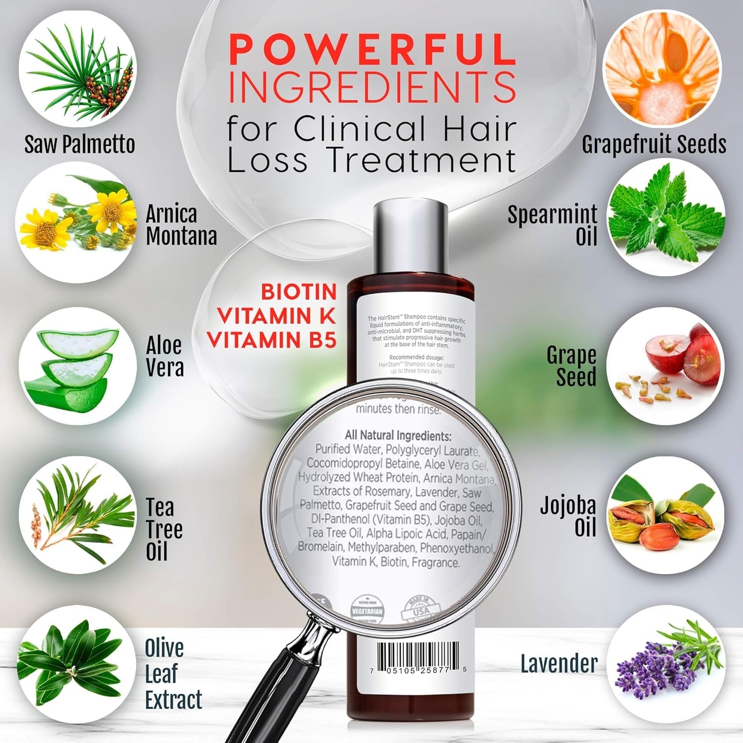 Advanced Trichology HairStem DHT Blocker Shampoo 10oz | Clinically Developed for Hair Thinning & Scalp Health