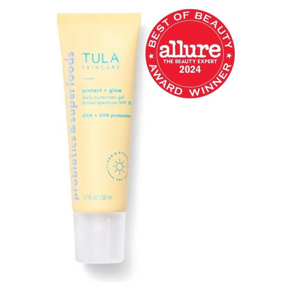 TULA Skincare Protect + Glow Daily Sunscreen Gel - 50ml | SPF Protection & Radiance