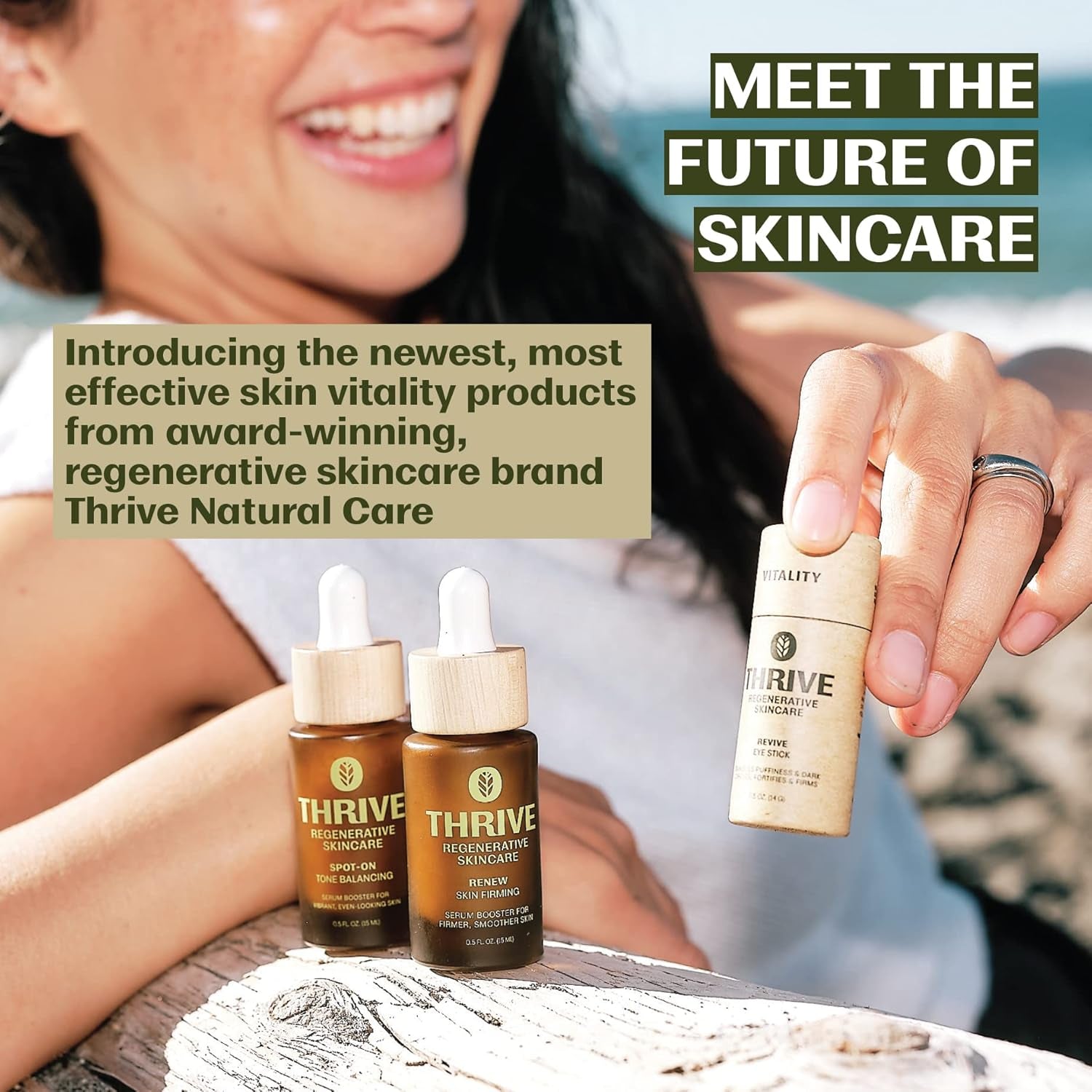 Thrive Regenerative Skincare Renew Skin Firming Serum 15ml | Plant-Powered Firming & Anti-Aging Solution