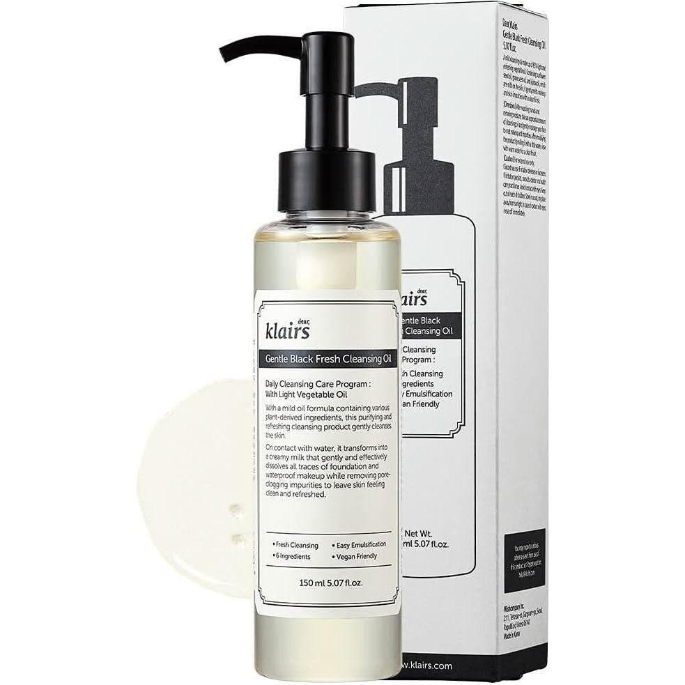 Dear Klairs Gentle Black Fresh Cleansing Oil 150ml | Lightweight & Effective Cleanser