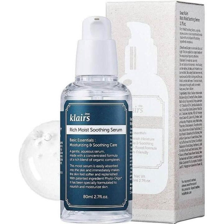 Dear Klairs Rich Moist Soothing Serum 80ml | Deep Hydration & Soothing Relief