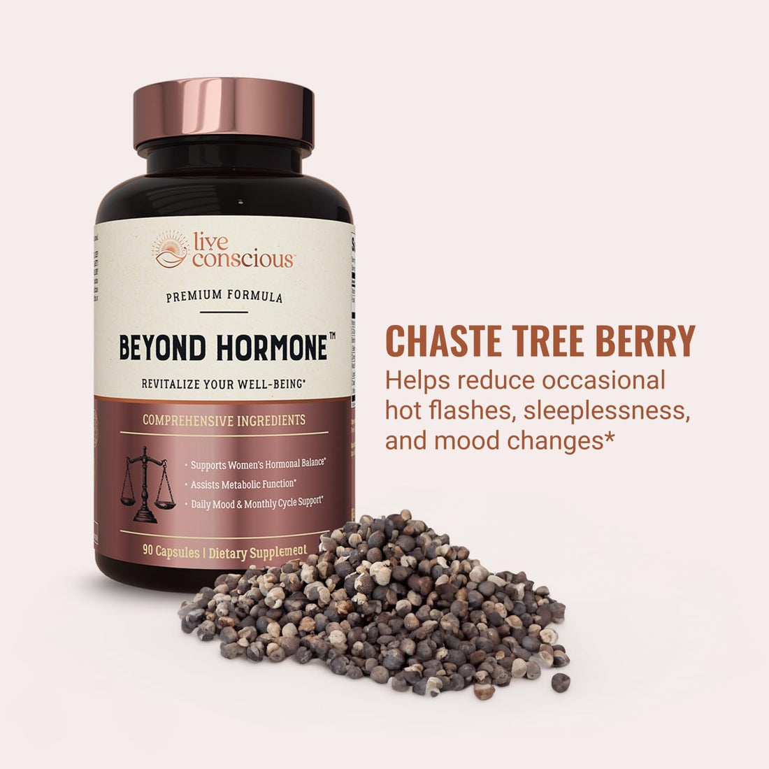 Live Conscious Beyond Hormone  90 Capsules | Natural Hormonal Balance for Women Rediscover your natural balance and vibrant energy.