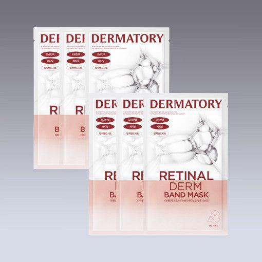 DERMATORY Retinal Derm Band Mask 28g x 6 Sheets | Anti-Aging & Brightening Treatment