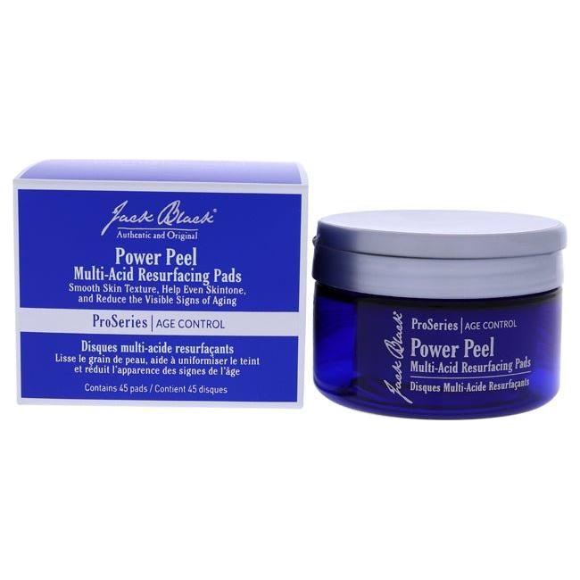 Jack Black DIY Power Peel Multi-Acid Resurfacing Pads 45 Count | Pro-Strength Exfoliation for Smoother, Firmer Skin