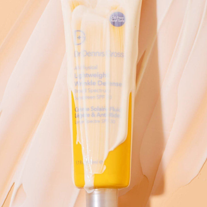 Dr. Dennis Gross Limited Edition All-Physical Lightweight Wrinkle Defense Broad Spectrum Sunscreen SPF 30 50ml | Mineral Sunscreen + Reusable Water Bottle Dr Dennis Gross